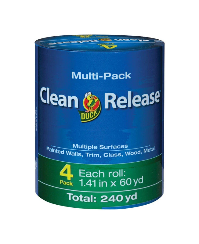 Clean Release 1.41 In. W X 60 Yd L Blue Medium Strength Painter's Tape 4 Pk