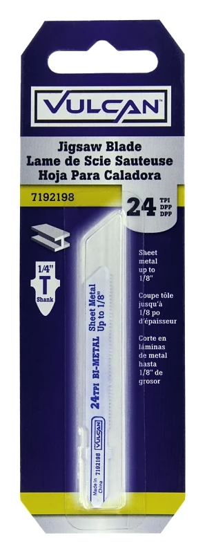 823481or Jig Saw Blade, 2-3/4 In L, 24 Tpi, T Shank, Bi-metal