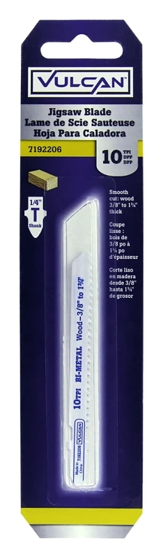 823501or T Shank Bi-metal Jig Saw Blade For Wood, 10 Tpi, 3 In Length