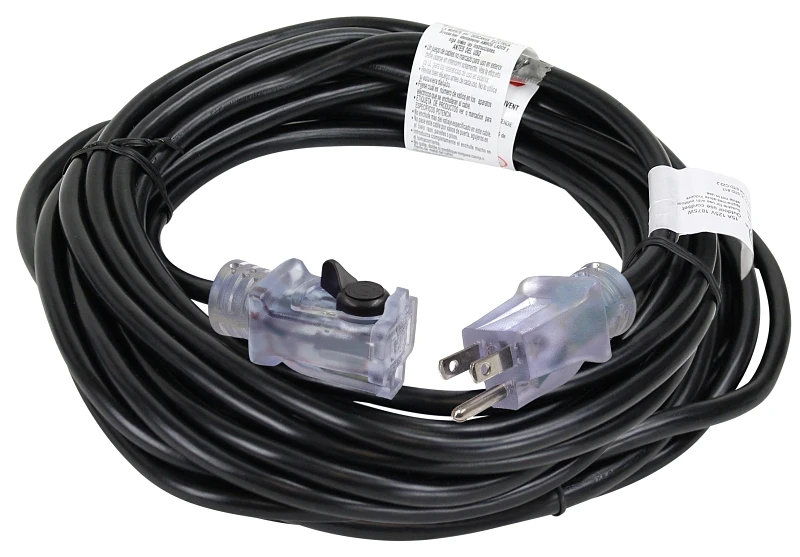16/3 Sjtw Locking Extension Cord, 40 Feet With Power Indicator Light