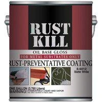 Rustkill 8-6021-1 Oil Based Rust Preventive Coating, 1 Gallon, Semi-gloss White