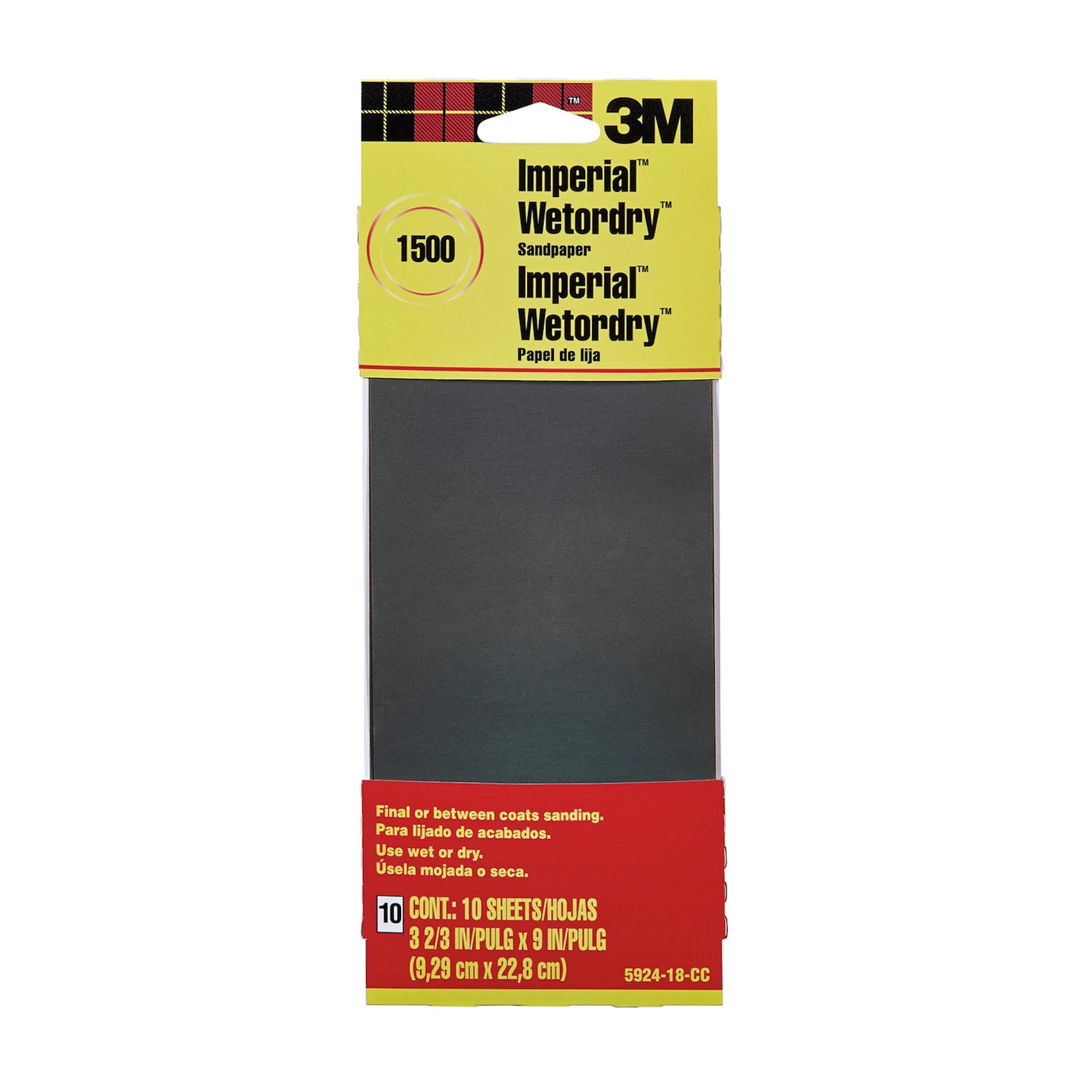 Imperial 1500 Grit Sanding Sheets 3-2/3 In. X 9 In. (10 Pk) Wet/dry