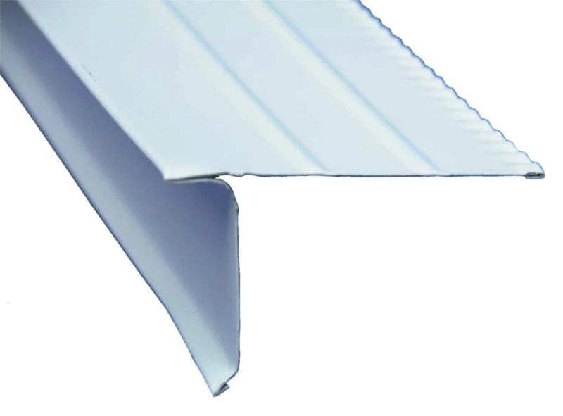 F55owb 5.5 In Openface Aluminum Drip Edge, White, 3-1/4 In W X 10 Ft L, 50 Pk