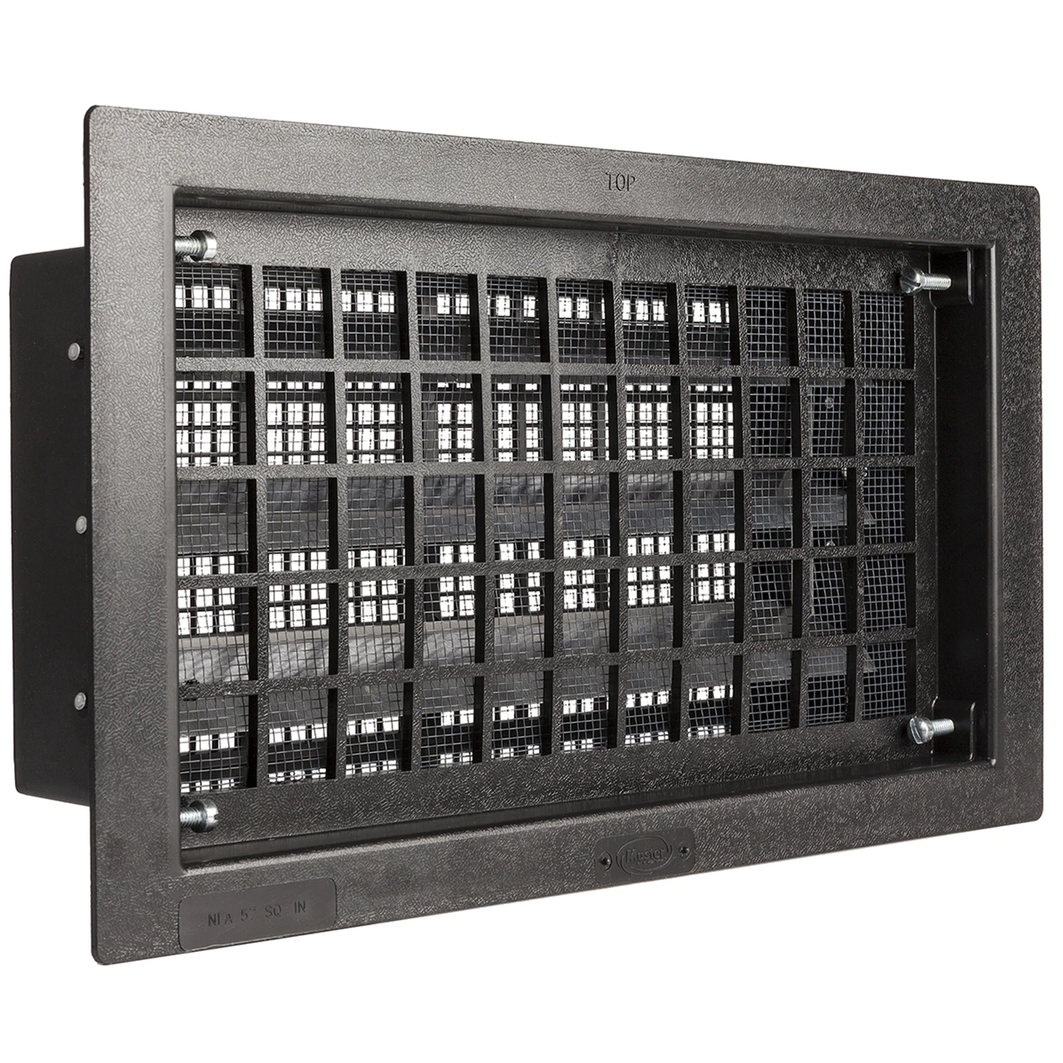 16 In. H X 8 In. W Automatic Open/close Black Plastic Foundation Vent