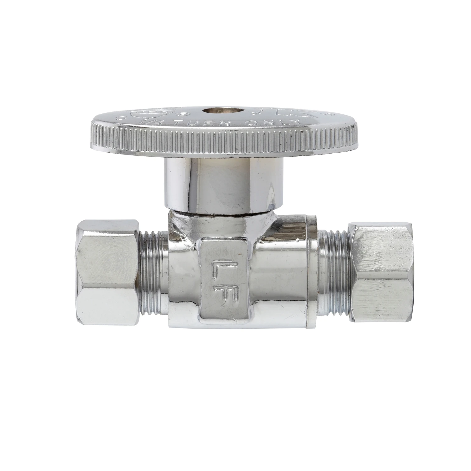 3/8 In. Compression X 3/8 In. Compression Brass Straight Valve - Lead-free