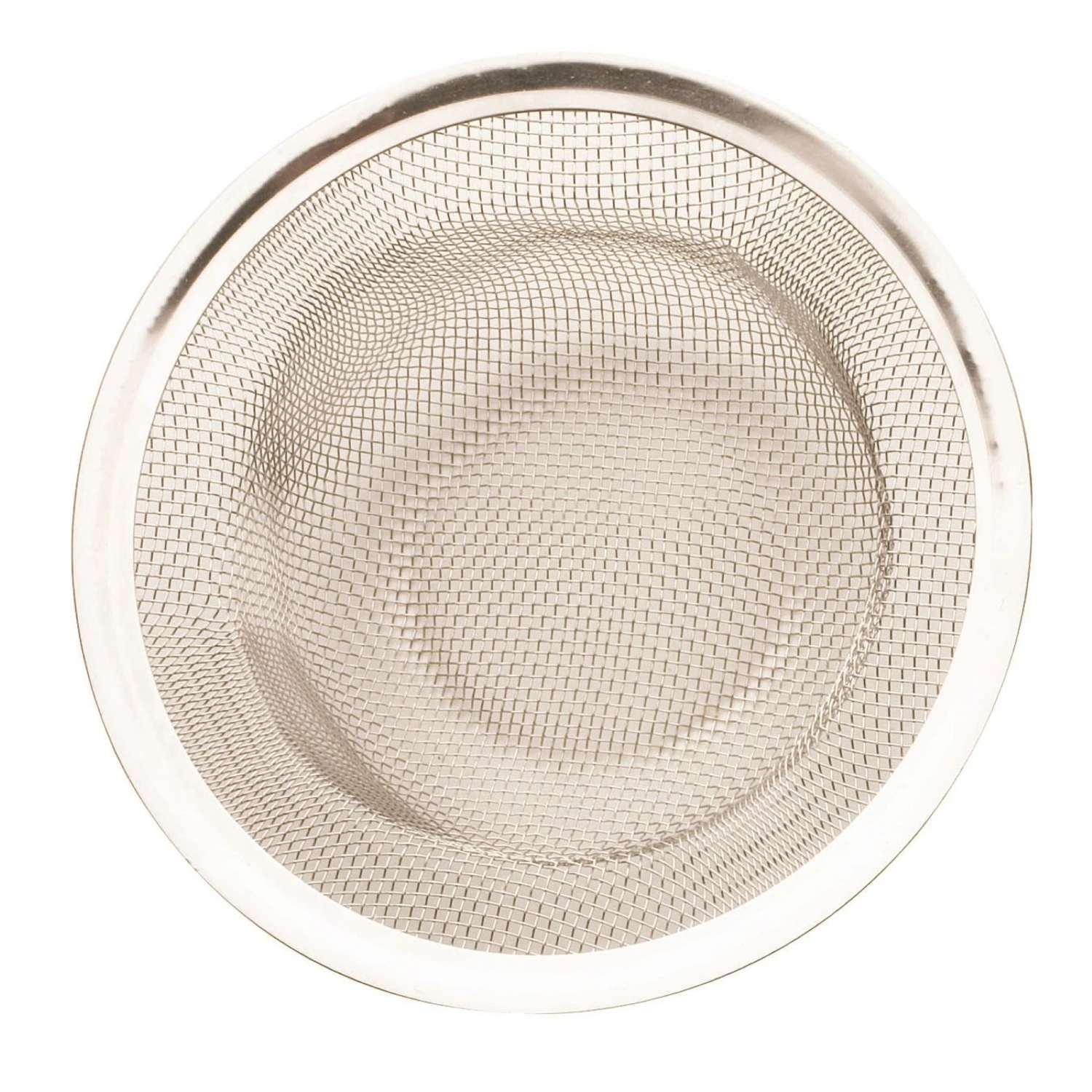 2-1/2 In. Diameter Natural Stainless Steel Strainer Basket Gray