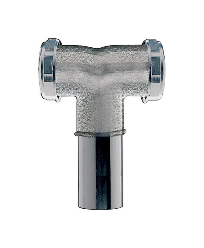 1-1/2 In. Diameter Brass Tee And Tailpiece With Chrome Finish