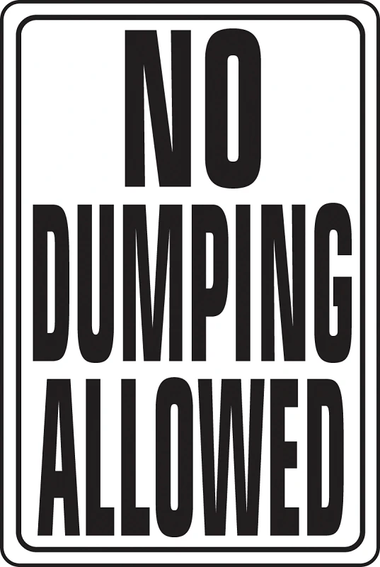 Heavy-duty Aluminum No Dumping Allowed Sign, 18 In. X 12 In.