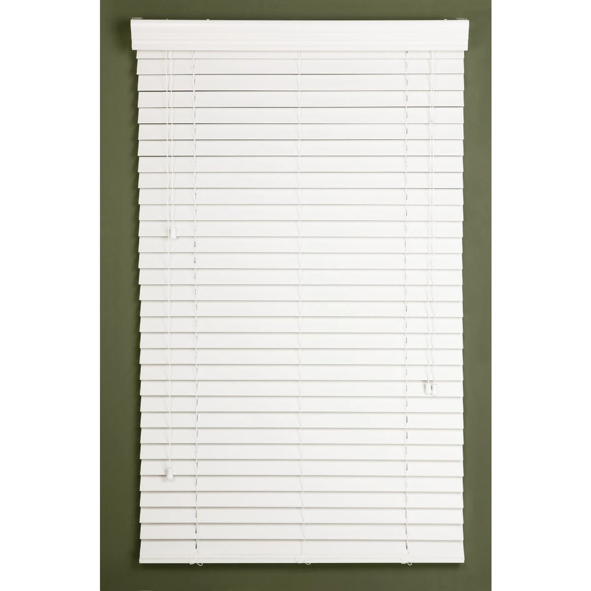 30x64 White Faux Wood Blinds By Home Impressions - Model 628084