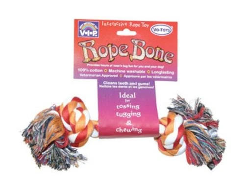 49850 8 Inch Rope Bone Dog Toy For Chewing And Play