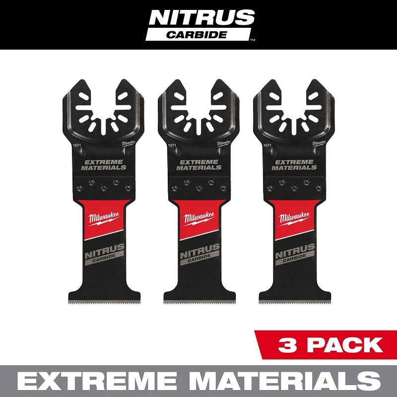 Nitrus Carbide 1-3/8 In. Extreme Materials Universal Fit Open-lok Oscillating Blade 3 Pk