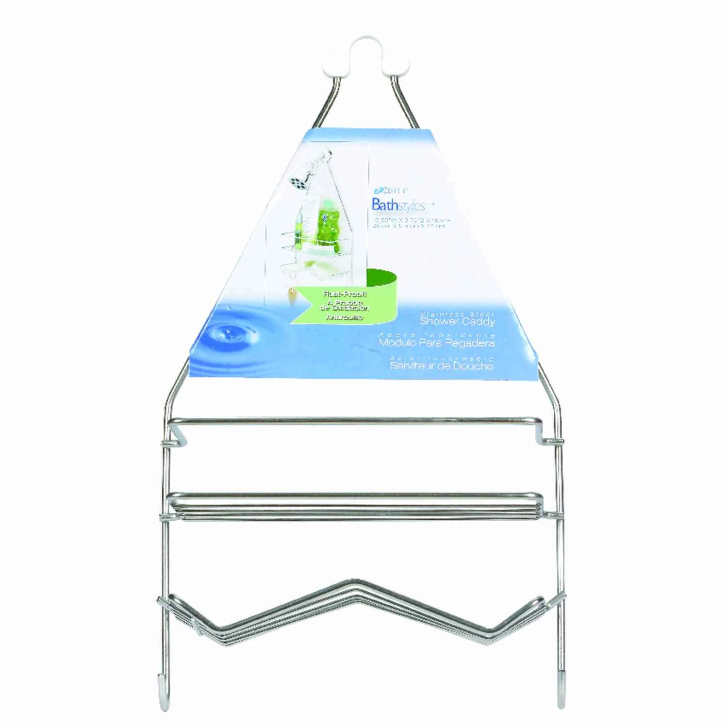 Bathstyles Chrome Shower Caddy 17.75 In. H X 10 In. W X 3.75 In. D