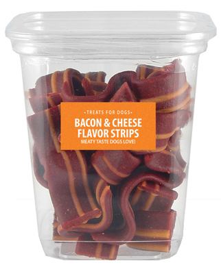 Bacon & Cheese Strips Dog Treats, 30-oz. Tub