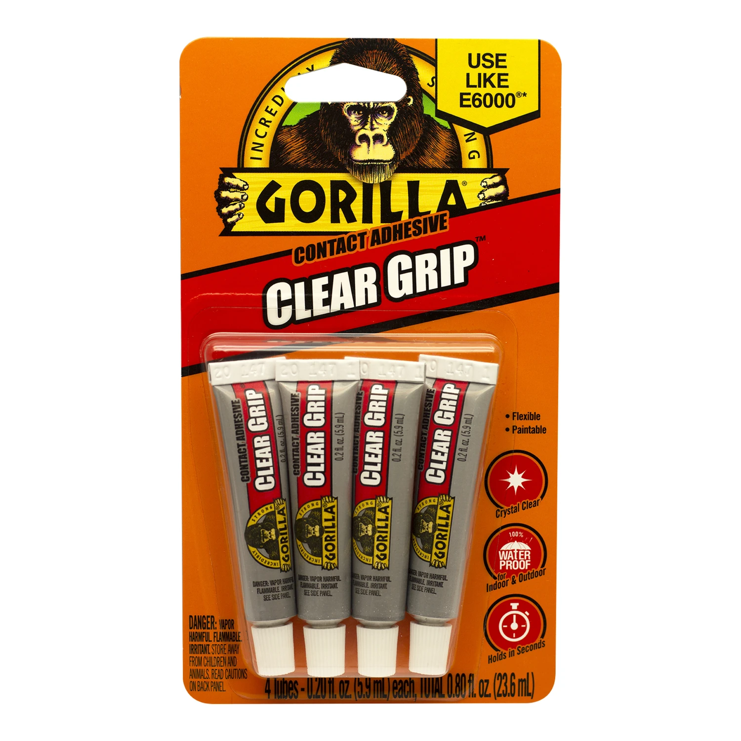 Gorilla 8130002 Glue, Clear, 0.2 oz Card