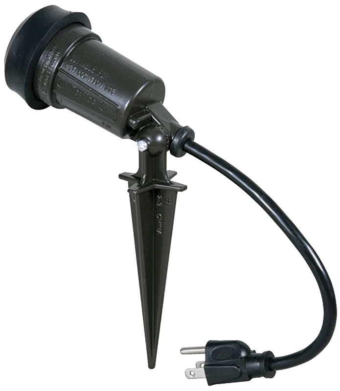 Incandescent Bronze Landscape Stake Light - 150 Watt Maximum, Metal Construction