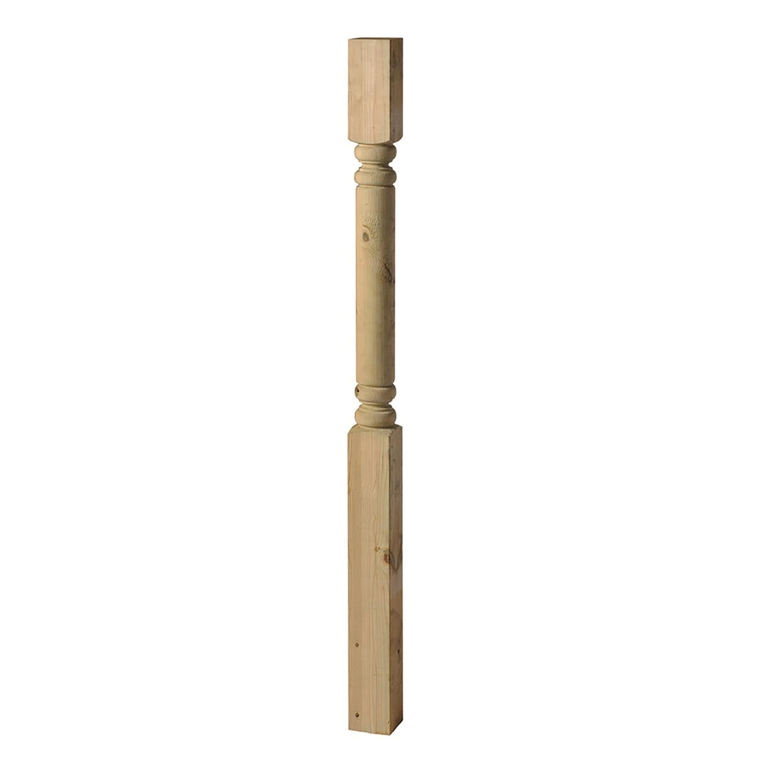 4 In. X 4 In. X 54 In. Treated Colonial Newel Post - Southern Yellow Pine
