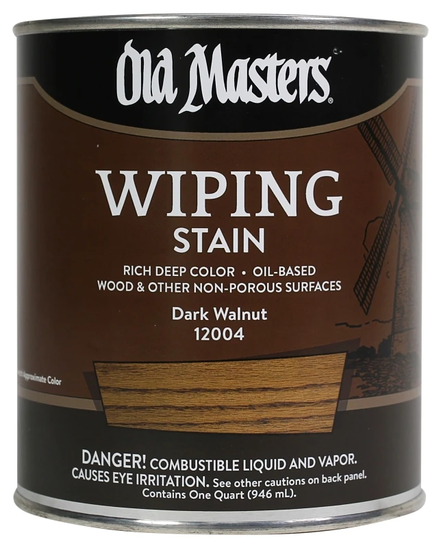 Wiping Stain, Oil-Based, Dark Walnut, 1-Qt.