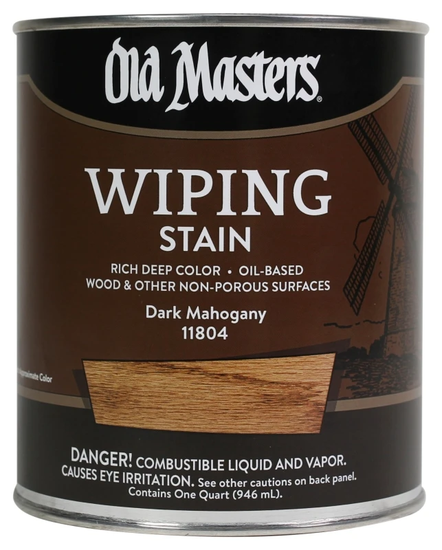 Wiping Stain, Oil-Based, Dark Mahog, 1-Qt.