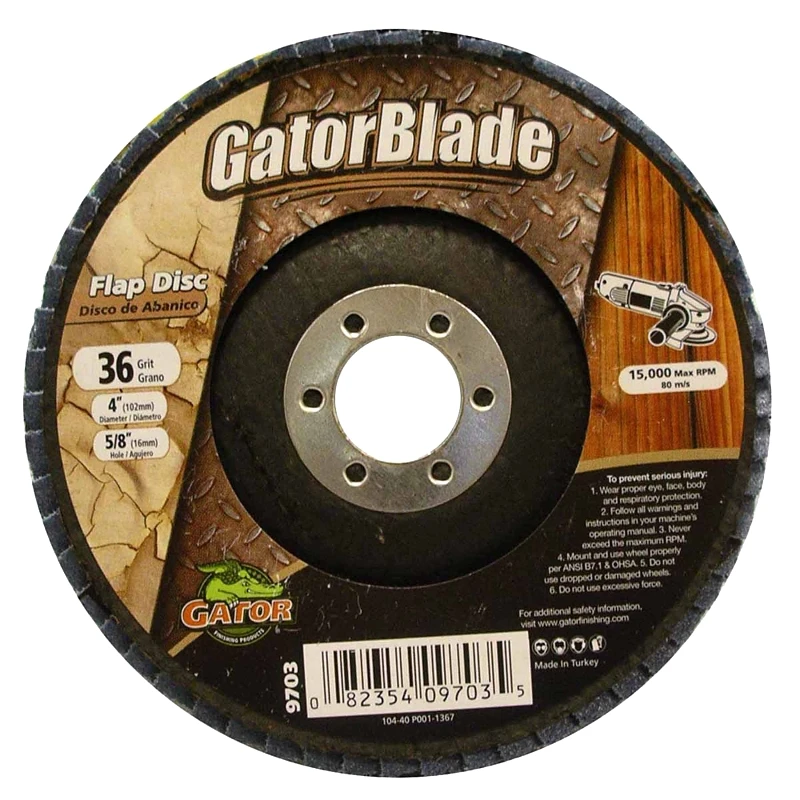 4 In. X 5/8 In. 36-grit Zirconium Oxide Flap Disc For Angle Grinder