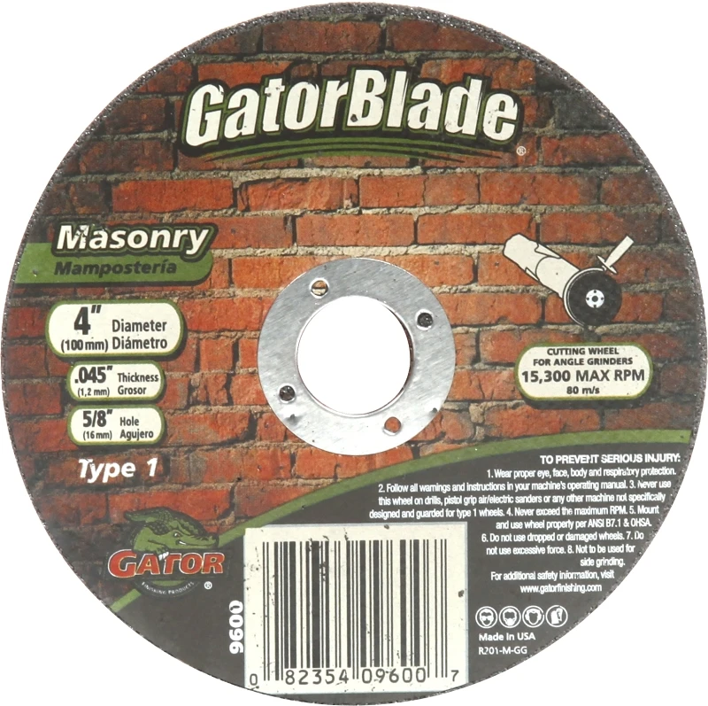 Thin Cut Type 1 4 In. X 0.045 In. X 5/8 In. Masonry Cut-off Wheel