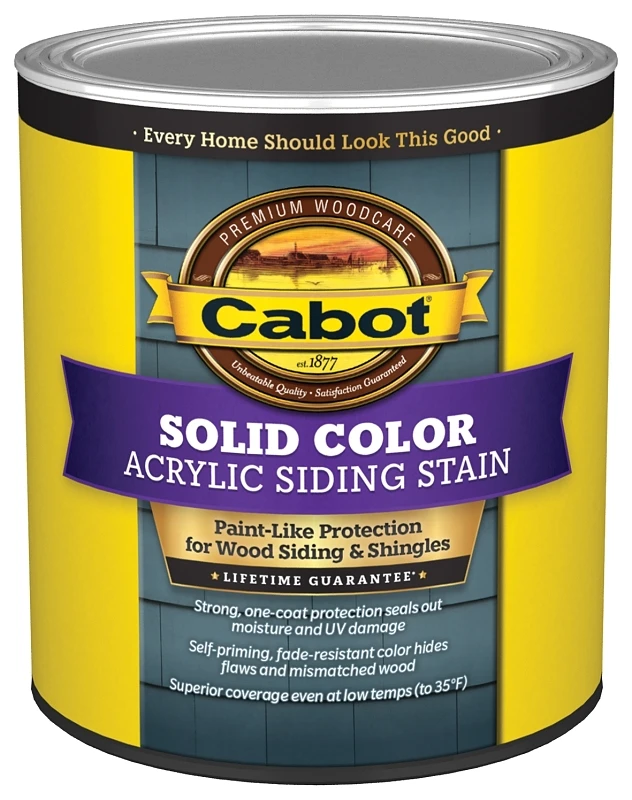 Solid Color Acrylic Exterior Stain, Deep Base, Quart - Model 0807-05