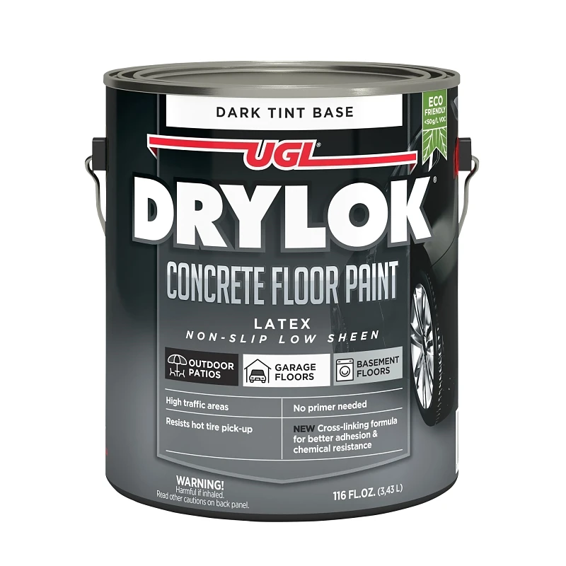 Drylok 832883 Concrete Floor Paint, Non-Slip, Dark Tint Base, Gallon