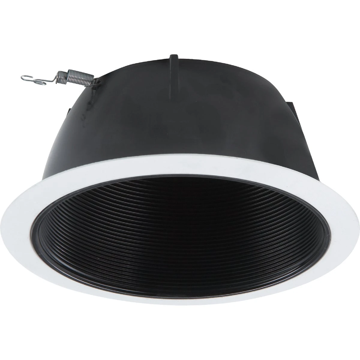 Coilex Baffle, Black With White Trim Ring, 6-In.