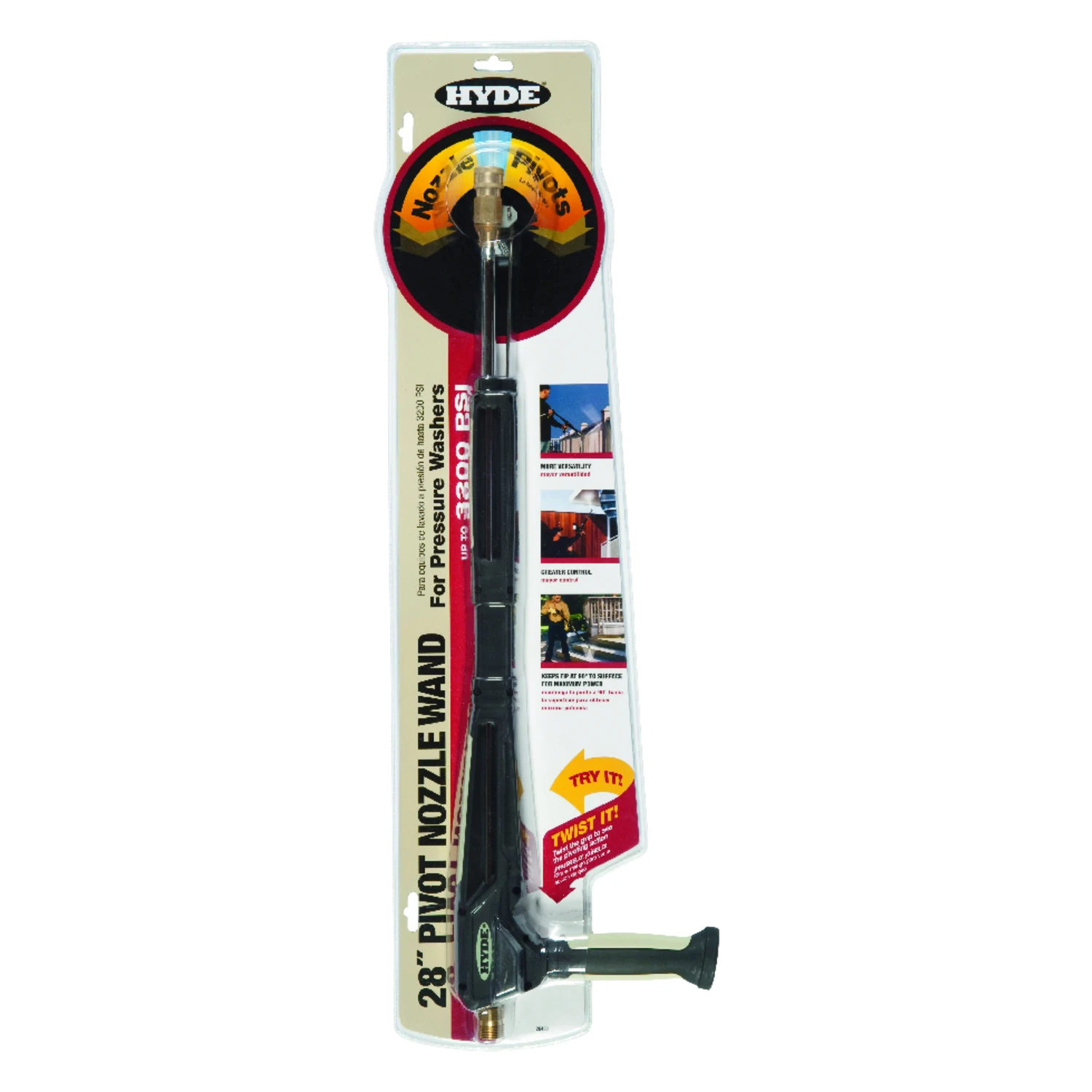 28 Inch Pivot Nozzle Wand For Pressure Washers, 3200 Psi, Model 28430