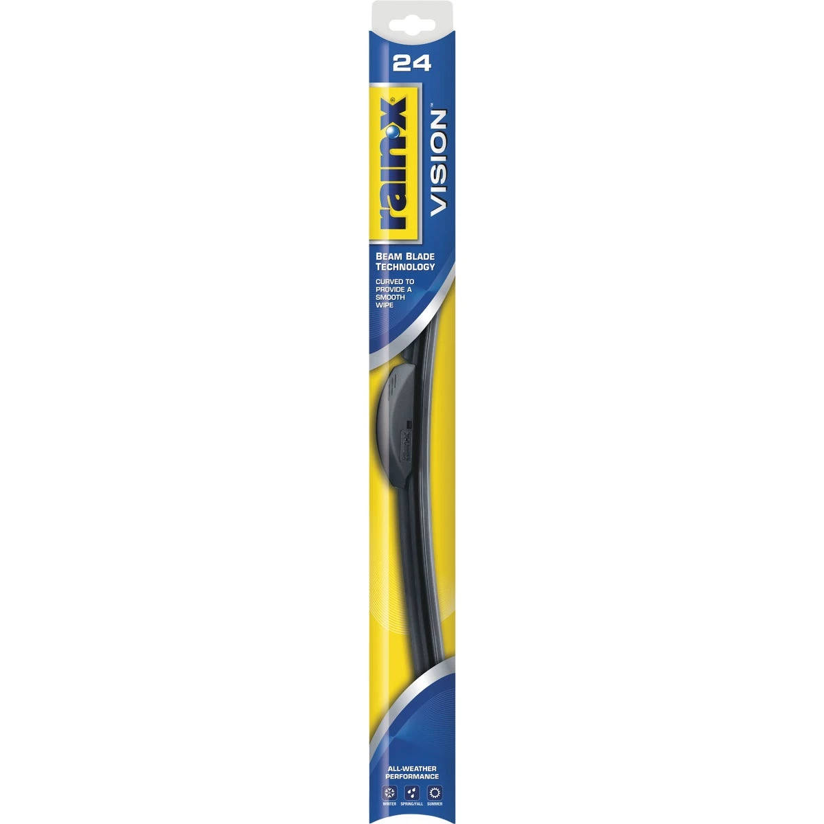 Vision 24 Inch Windshield Wiper Blade With Beam Design And J-hook Adapter