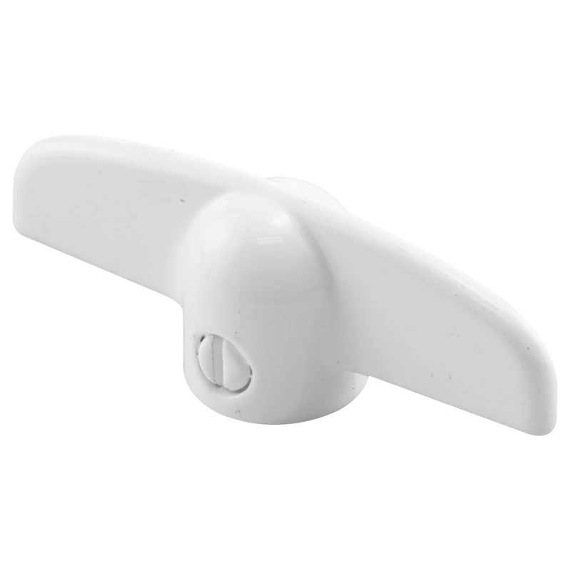 2.4 In. L White Die-cast Universal Casement Tee Handles 2-pk, 3/8-in. Spline