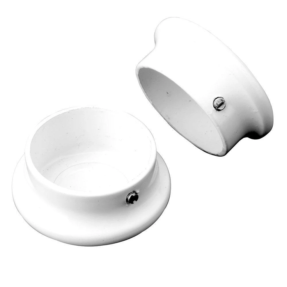 CAP END POLE CLST 1-5/16IN WHT