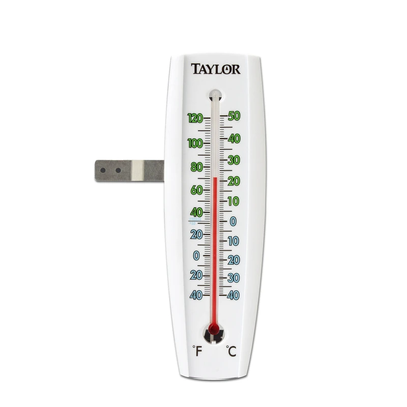 Taylor 5153 2-Way Indoor/Outdoor Window Thermometer, White