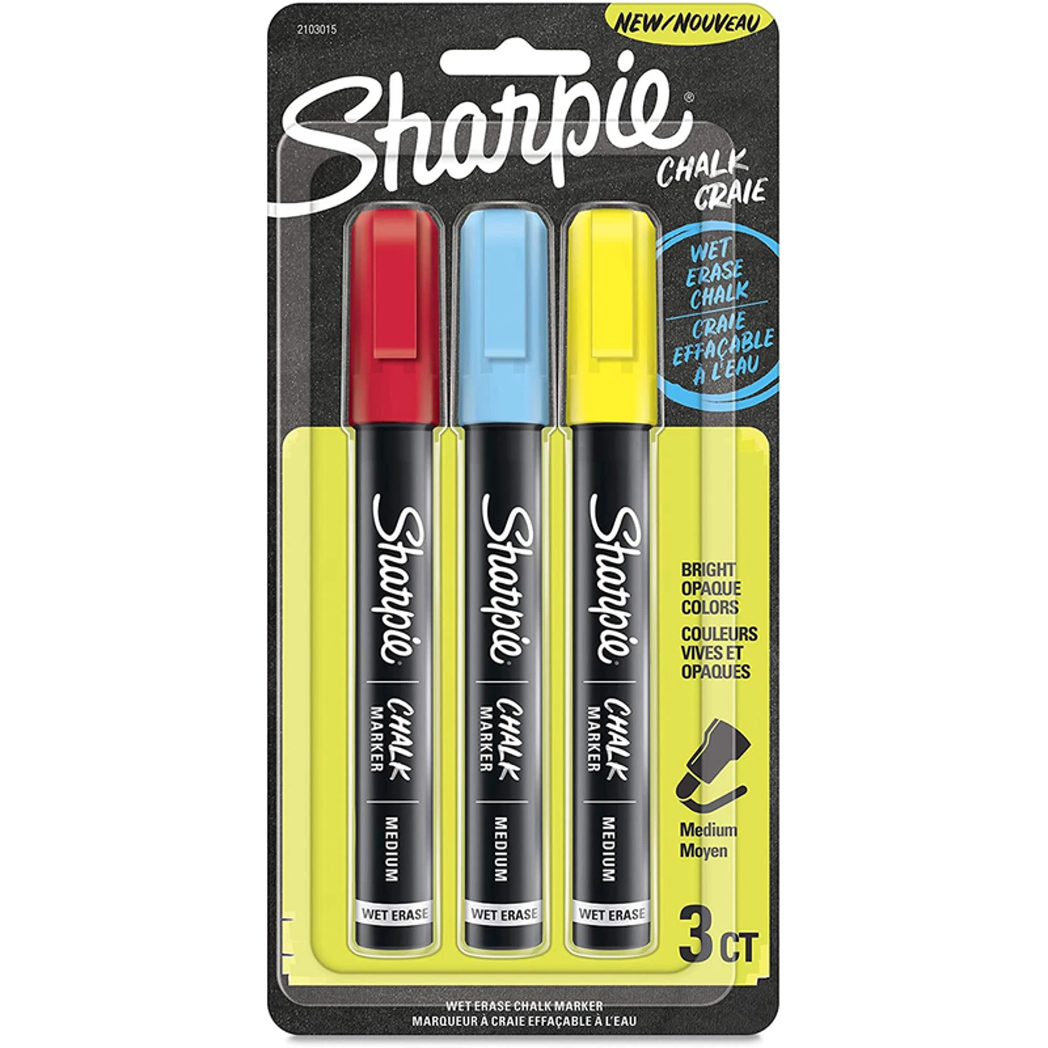 Chalk Markers, Assorted Colors, 3-Pk.