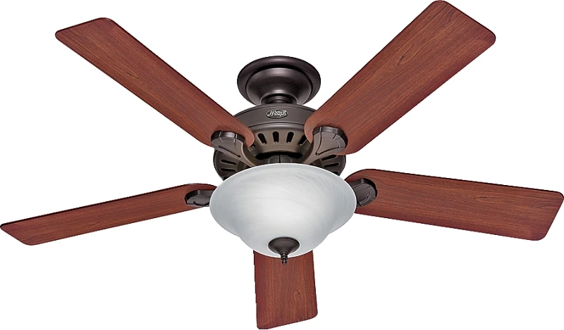 52-inch New Bronze Ceiling Fan With Light Kit And Easy Lock Blades