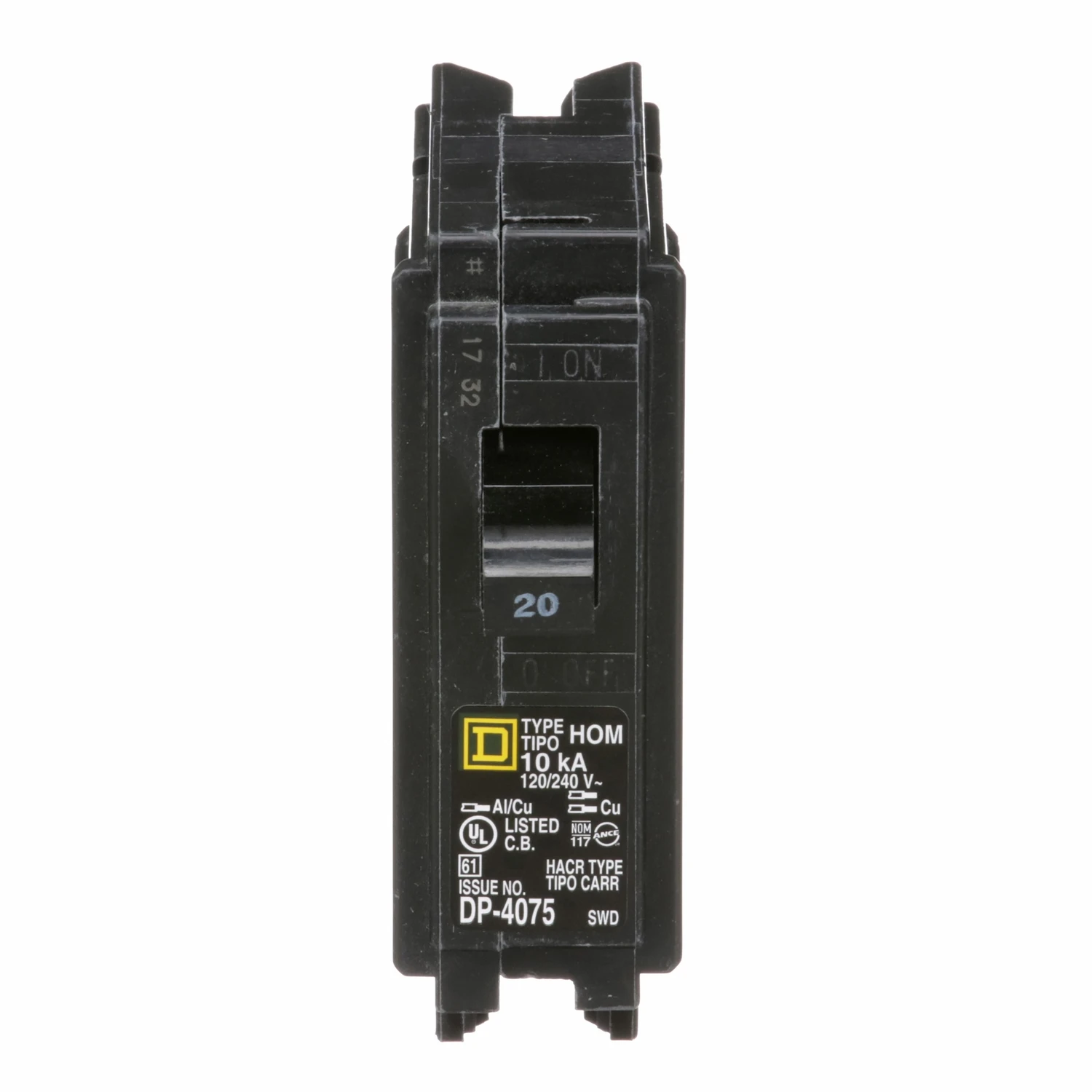 Homeline 20-Amp Single-Pole Circuit Breaker