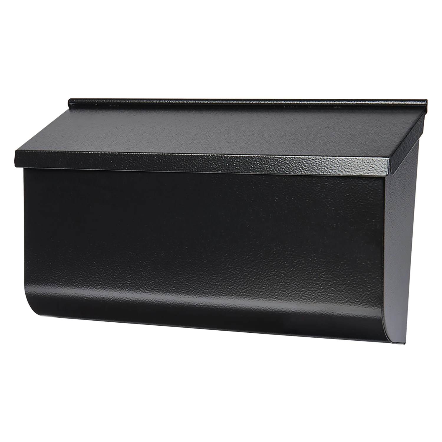 Woodlands Black Wall Mount Mailbox - Galvanized Steel, 16.6 In. Width