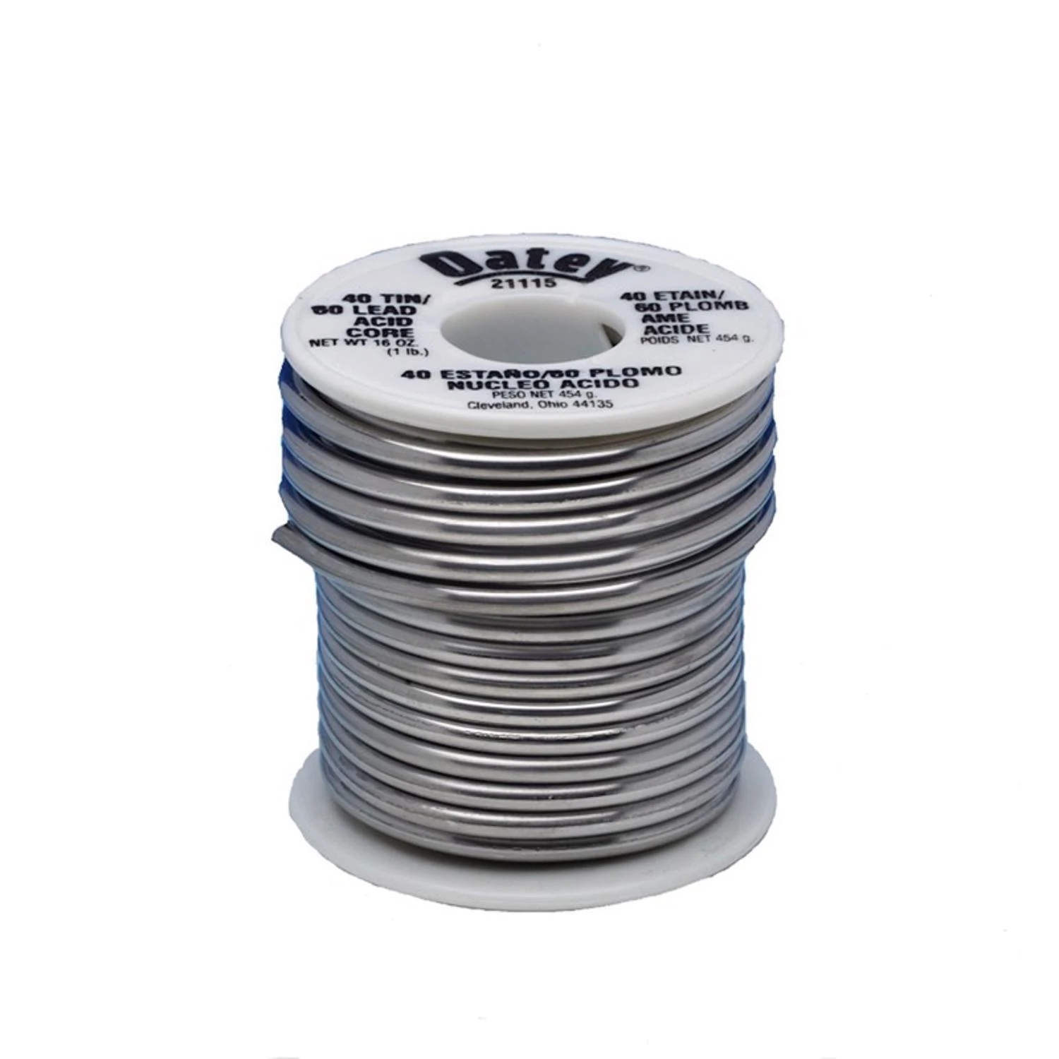 21115 Acid Core Wire Solder 0.125 In. D Tin/lead 40/60 1 Lb