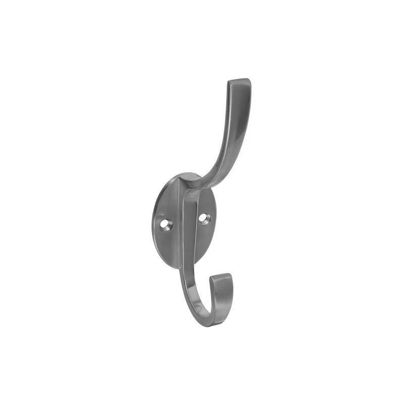 V8009 Series S806-927 Satin Nickel Coat And Hat Hook, 5-1/2 In., 2-hook