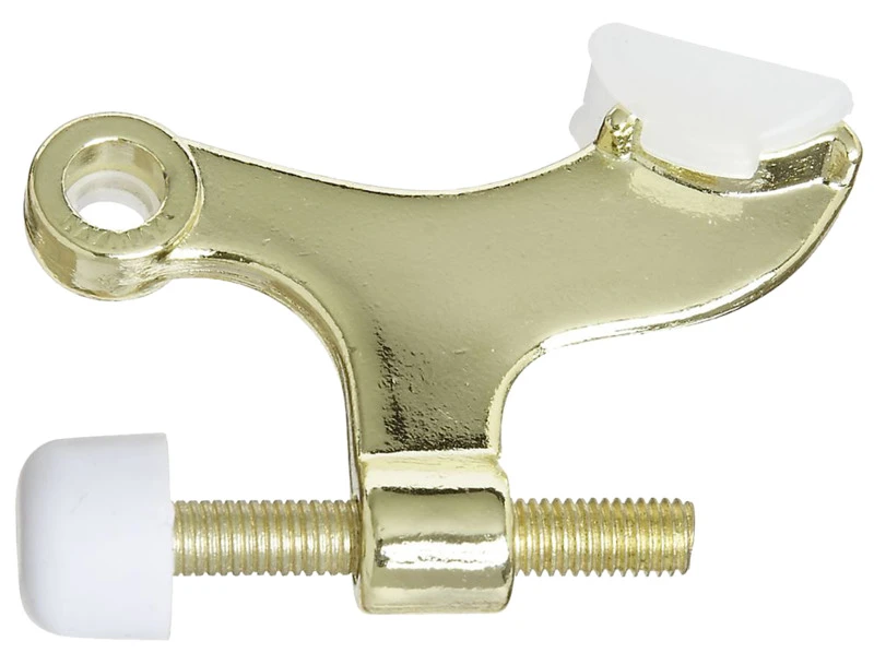 S807-479 Polished Brass Hinge Pin Door Stop, 2.5 Inch