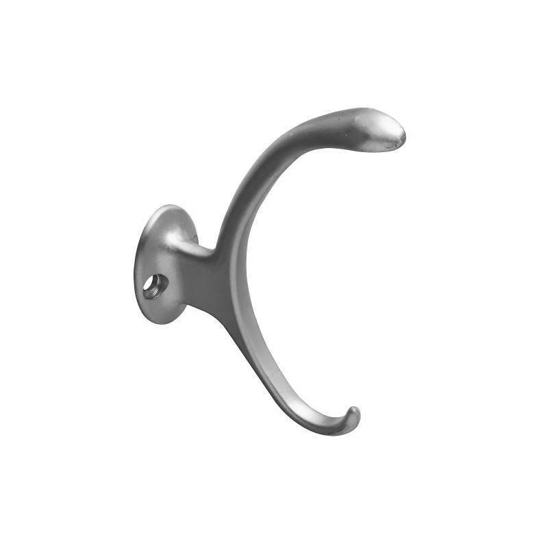 V8008 Series S806-802 Satin Nickel Garment Hook, 2-hook Design