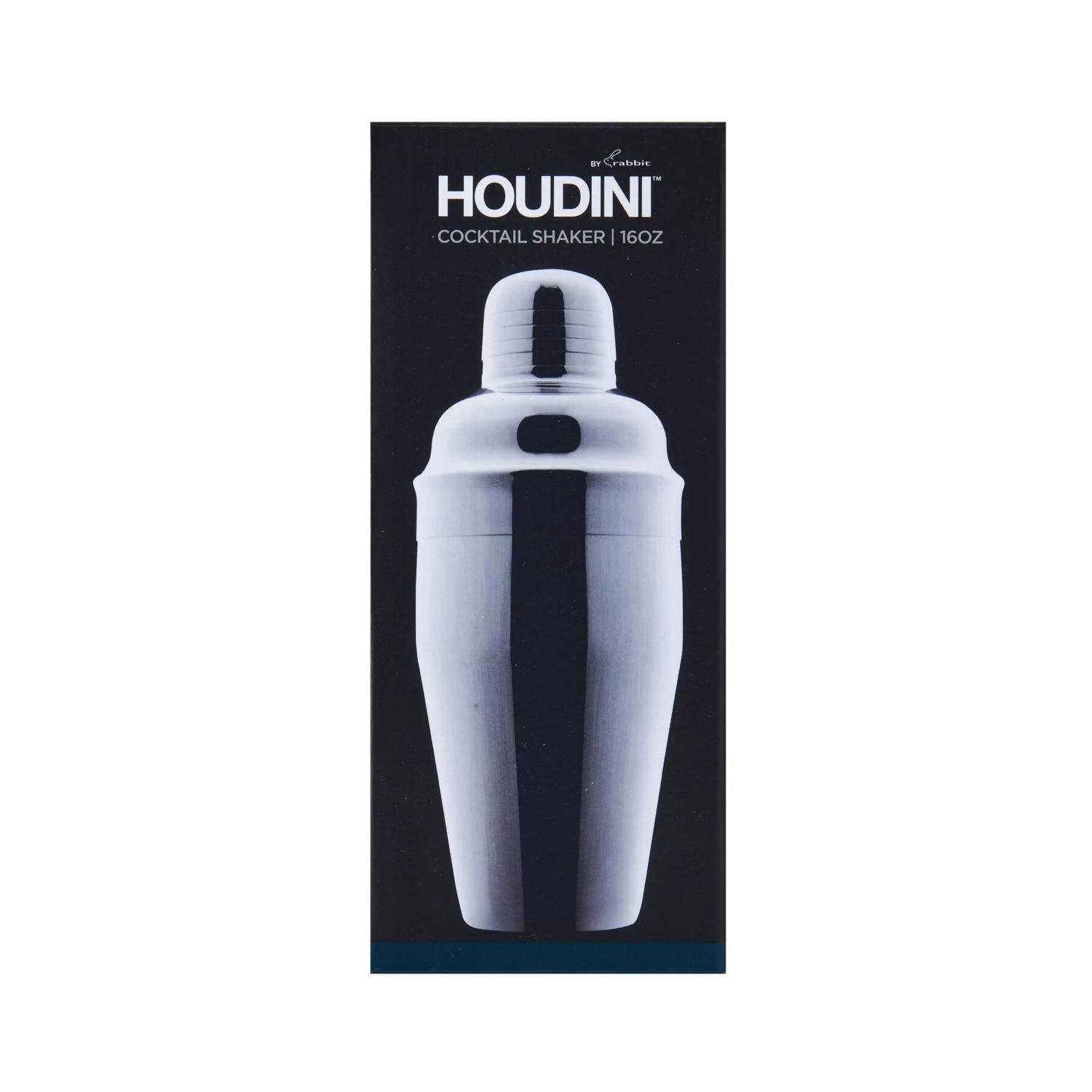 16 Oz Silver Stainless Steel Cocktail Shaker With Jigger Top Lid