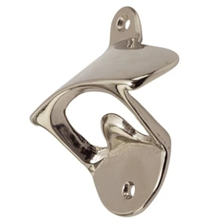 Stainless Steel Wall-mount Bottle Opener With Brushed Finish - Model 588450-1