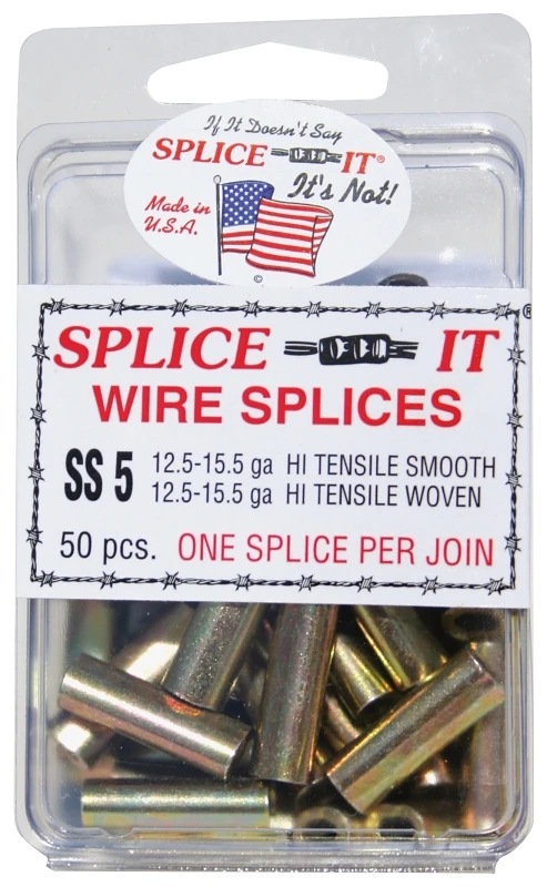 Ss5 Wire Splice For 12.5 To 15.5 Gauge Hi-tensile Smooth Woven Fence
