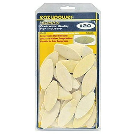 39426 #20 Compressed Wood Biscuits, 50 Pk For Plate Joiners