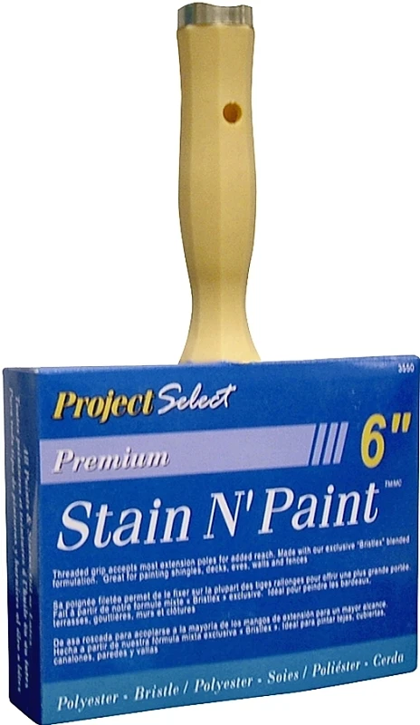 3550-6 6-inch White Chinese Bristle Paint Brush With Plastic Handle