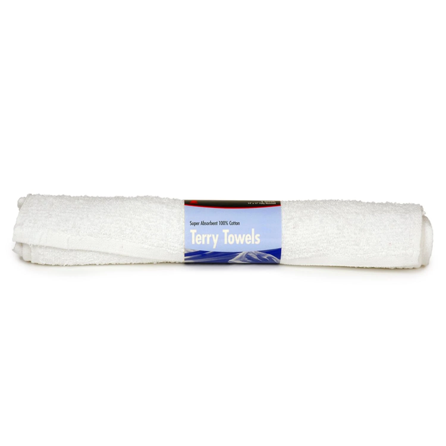 Cotton Terry Towels 14 In. W X 17 In. L 3 Pk - White Terry Cloth