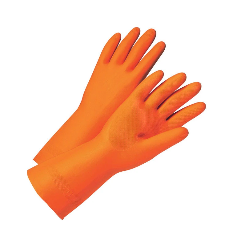 West Chester Unisex Indoor/Outdoor Latex Flock Lined Stripping Gloves Orange L 1 pk