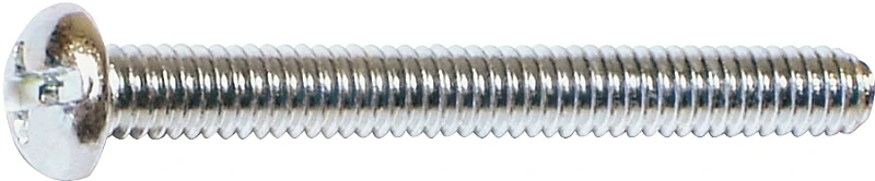 07667 Machine Screw, #8-32 X 1-1/2 In, Combo Round, Zinc, 100 Pk