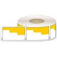 30909 Org Dymo Bin Labels, 2 In W X 1-1/8 In L, White/yellow