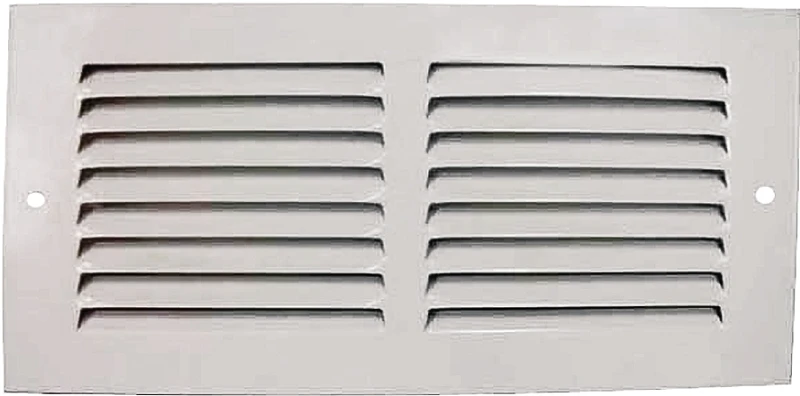 1ra1004 Air Return Grille, 10 In X 4 In, Steel, White, Powder Coated